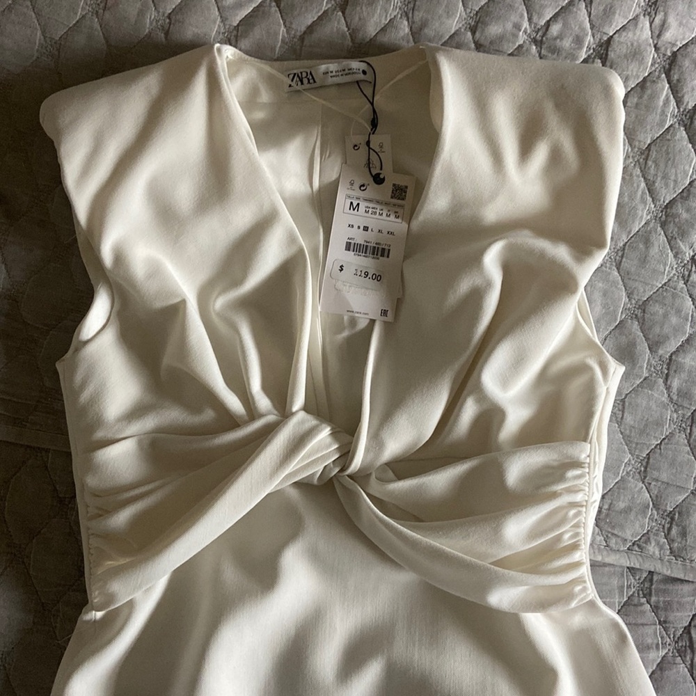 Cream Zara mini dress